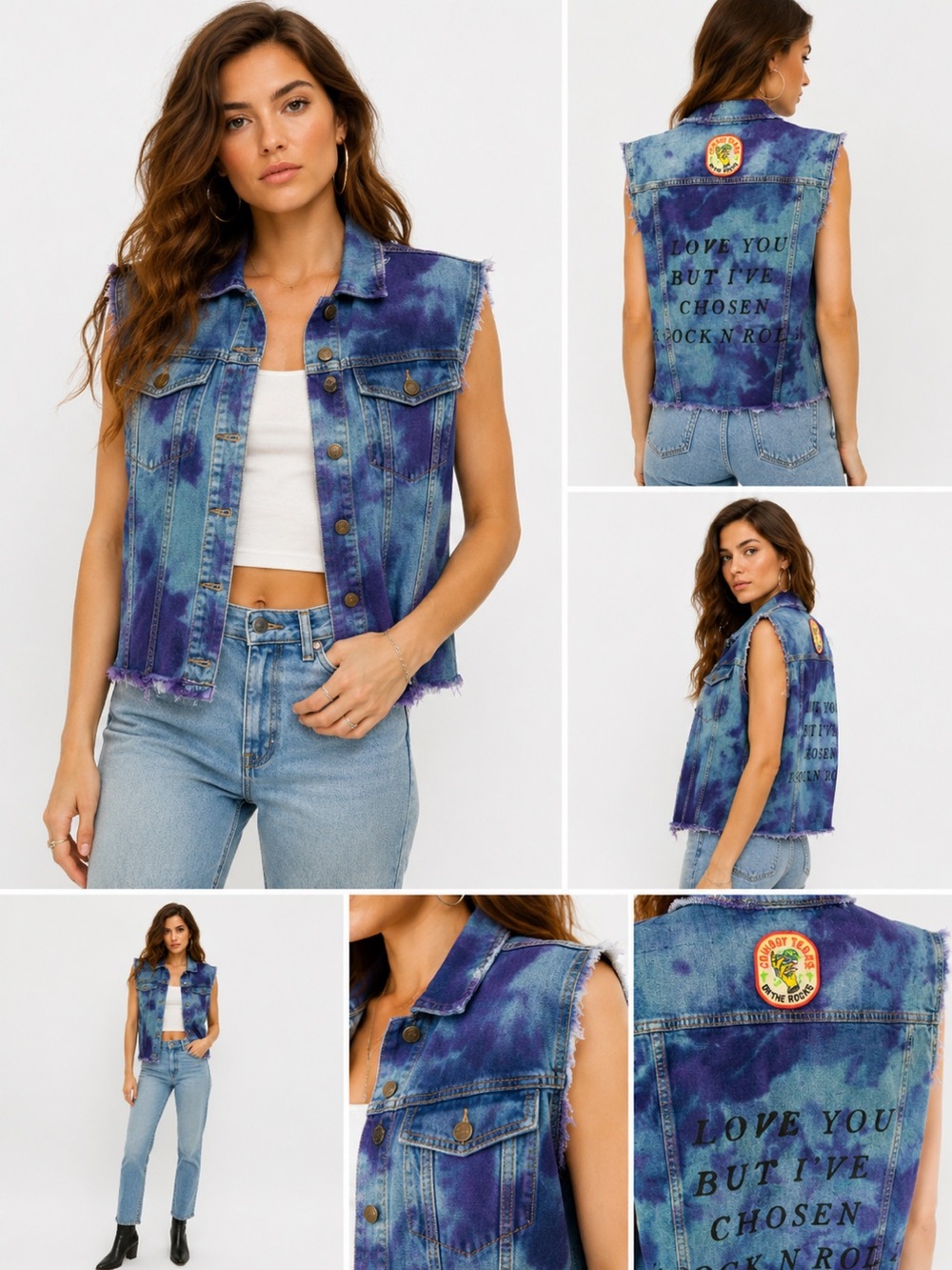 Love you but I’ve chosen rock and roll Jean Vest Jean Jacket